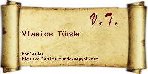Vlasics Tünde névjegykártya